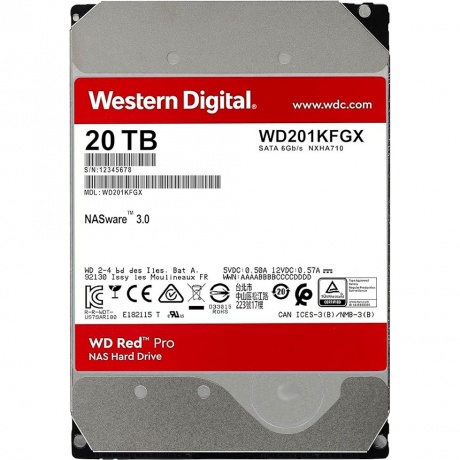 Жесткий диск WD Red pro 20TB (WD201KFGX) - фото 3