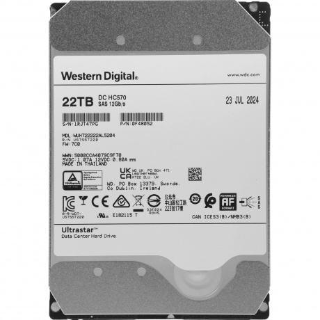 Жесткий диск WD Ultrastar DC 22TB (WUH722222AL5204) - фото 4
