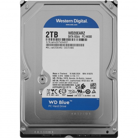 Жесткий диск HDD WD 2TB WD20EARZ Blue SATA 3 - фото 2