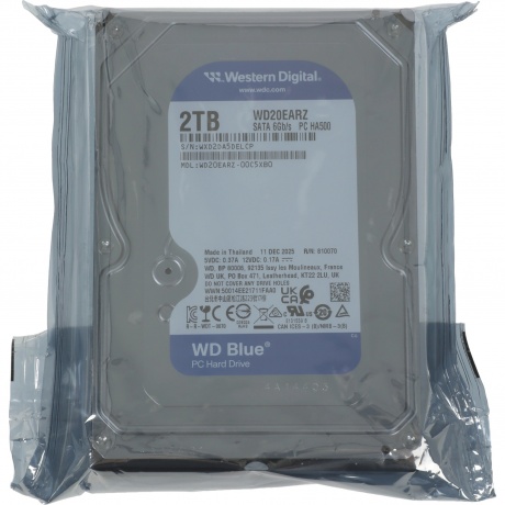 Жесткий диск HDD WD 2TB WD20EARZ Blue SATA 3 - фото 3
