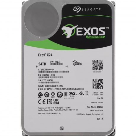 Жесткий диск Seagate SATA-III 24TB ST24000NM002H 3.5" - фото 4