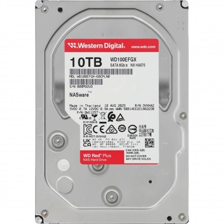 Жесткий диск WD SATA-III 10TB WD100EFGX NAS Red Plus