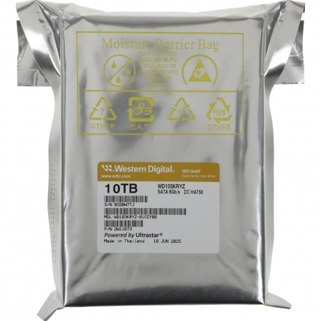 Жесткий диск WD SATA-III 10TB WD103KRYZ Gold - фото 7