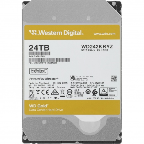 Жесткий диск WD SATA-III 24TB WD242KRYZ Gold - фото 1