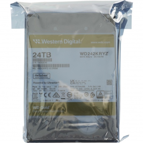 Жесткий диск WD SATA-III 24TB WD242KRYZ Gold - фото 6