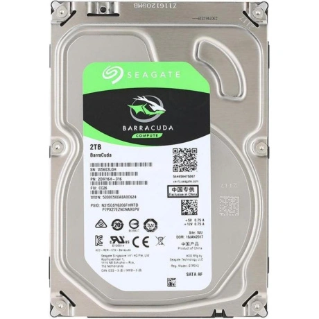 Жесткий диск Seagate Barracuda HDD 3.5" SATA 2Tb, 5400 rpm, 256M...