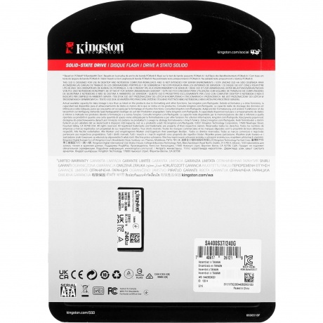 Накопитель SSD Kingston A400 240Gb (SA400S37/240G) - фото 2