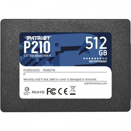Накопитель SSD Patriot P210 512Gb P210 (P210S512G25) - фото 3