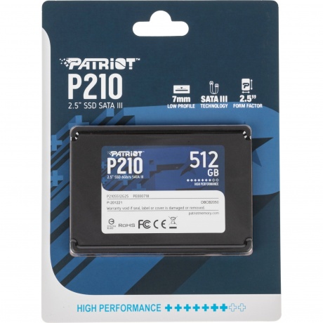 Накопитель SSD Patriot P210 512Gb P210 (P210S512G25) - фото 5