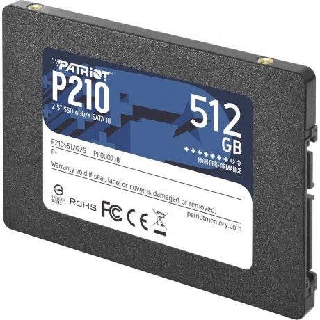 Накопитель SSD Patriot P210 512Gb P210 (P210S512G25) - фото 6