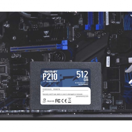Накопитель SSD Patriot P210 512Gb P210 (P210S512G25) - фото 9