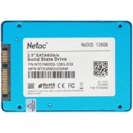 Накопитель SSD Netac N600S Series 128Gb (NT01N600S-128G-S3X) - фото 5