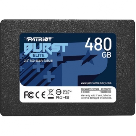 Накопитель SSD Patriot  SATA2.5" 480GB BURST E PBE480GS25SSDR - фото 1