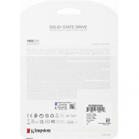 Накопитель SSD Kingston KC3000 2.0Tb (SKC3000D/2048G) - фото 4