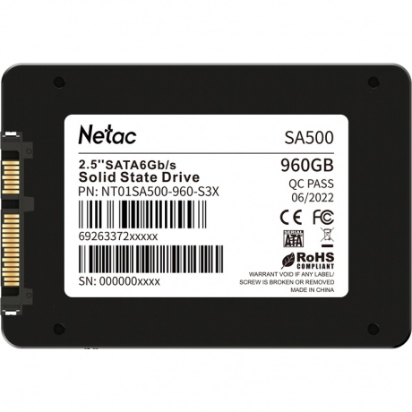 Накопитель SSD Netac 960Gb SA500 Series (NT01SA500-960-S3X) - фото 5