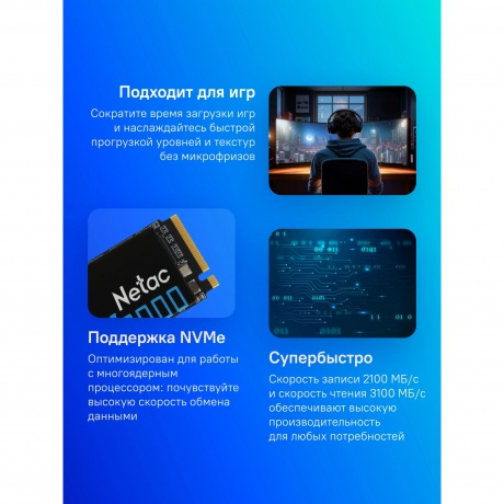 Накопитель SSD Netac NV3000 1.0Tb (NT01NV3000-1T0-E4X) - фото 7