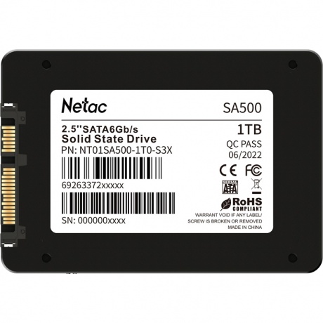 Накопитель SSD Netac 1Tb (NT01SA500-1T0-S3X) - фото 2