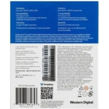 Накопитель SSD Western Digital Blue SA510 1Tb (WDS100T3B0A) - фото 5