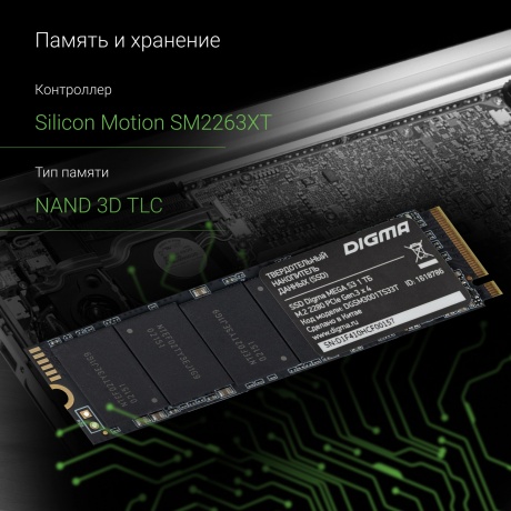 Накопитель SSD Digma 1Tb (DGSM3001TS33T) - фото 6