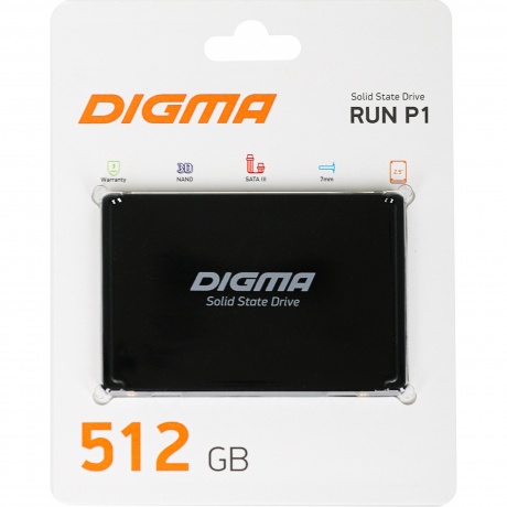 Накопитель SSD Digma 512Gb (DGSR2512GP13T) - фото 1