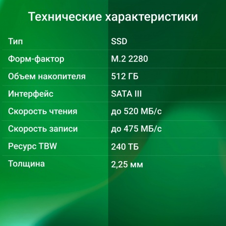 Накопитель SSD Digma 512Gb (DGSR1512GS93T) - фото 9