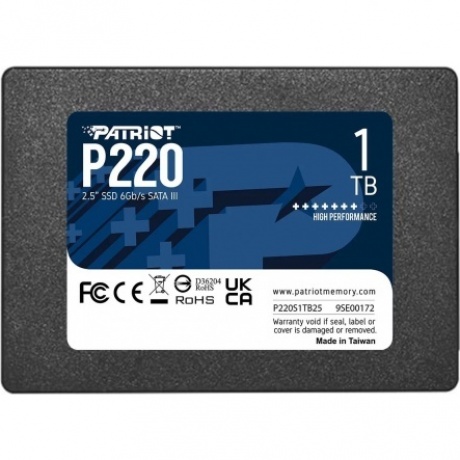 Накопитель SSD 2.5" Patriot 1.0TB P220 (P220S1TB25) - фото 1