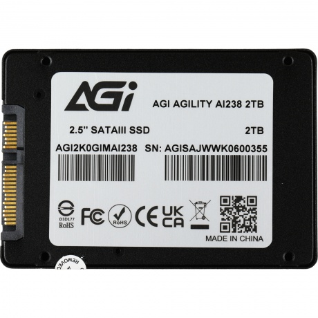 Накопитель SSD AGi SATA III 2Tb AGI2K0GIMAI238 2.5" - фото 10
