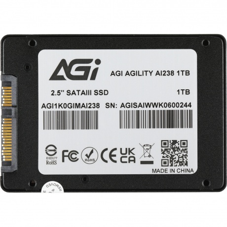 Накопитель SSD AGi SATA III 1Tb AGI1K0GIMAI238 2.5" - фото 3