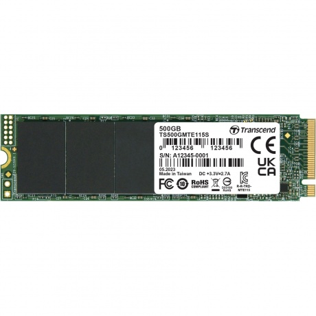Накопитель SSD M.2 Transcend 500Gb MTE115S (TS500GMTE115S) - фото 1