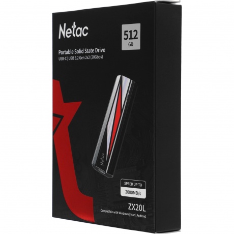 Внешний накопитель Netac ZX20L 512Gb [NT01ZX20L-512G-32BK] - фото 9