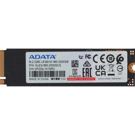 Накопитель SSD A-Data 2Tb Legend 860 (SLEG-860-2000GCS)