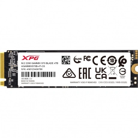 Накопитель SSD A-Data 4Tb Gammix S70 Blade (AGAMMIXS70B-4T-CS)