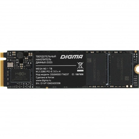 Накопитель SSD Digma 1Tb Mega (DGSM3001TM23T)