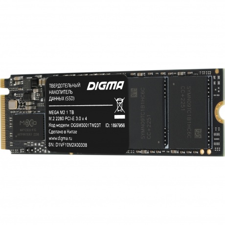 Накопитель SSD Digma 1Tb Mega (DGSM3001TM23T) - фото 4