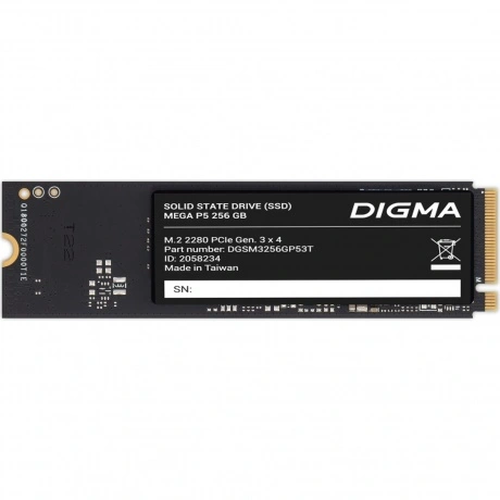 Накопитель SSD Digma 256Gb Mega P5 (DGSM3256GP53T)