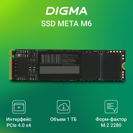 Накопитель SSD Digma 1Tb Meta M6 (DGSM4001TM63T) - фото 4
