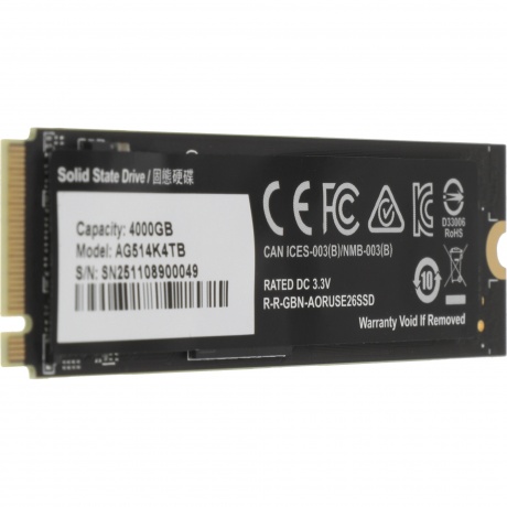 Накопитель SSD Gigabyte 4000Gb Aorus Gen5 (AG514K4TB) - фото 5