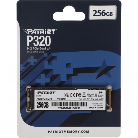 Накопитель SSD Patriot 256GB P320 (P320P256GM28) - фото 5