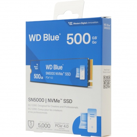 Накопитель SSD WD 500GB SN5000 Blue (WDS500G4B0E) - фото 3