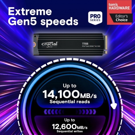 Накопитель SSD Crucial T705 4TB (CT4000T705SSD5) - фото 3