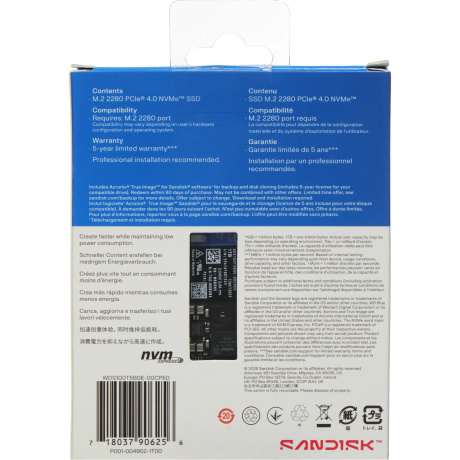 Накопитель SSD Western Digital Blue SN5100 1Tb (WDS100T5B0E) - фото 7