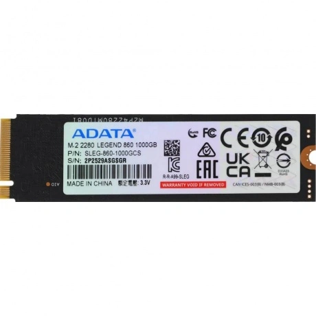 Накопитель SSD M.2 2280 1TB SLEG-860-1000GCS ADATA