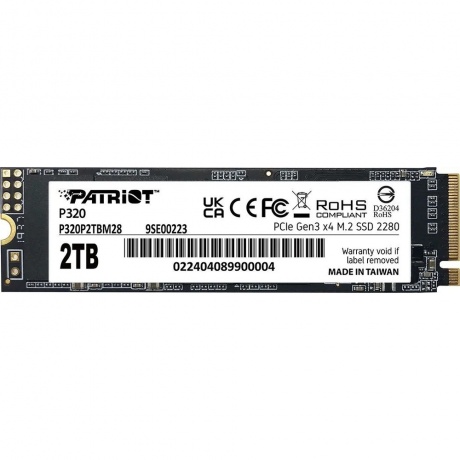 Накопитель SSD M.2 2280 2TB P320 P320P2TBM28 PATRIOT - фото 2