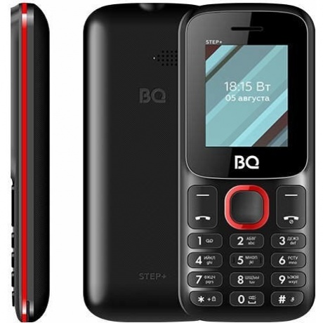 Мобильный телефон BQ 1848 STEP+ BLACK RED (2 SIM) - фото 1
