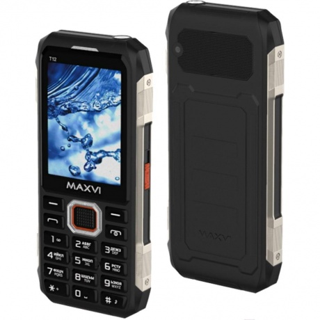 Мобильный телефон MAXVI T12 BLACK (2 SIM) - фото 1