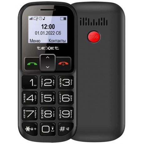 Мобильный телефон teXet TM-B322 Black-Red - фото 1