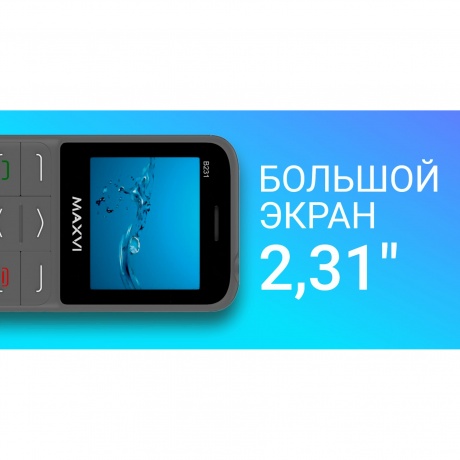 Мобильный телефон Maxvi B231 Blue - фото 26