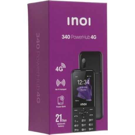 Мобильный телефон INOI 340 PowerHub 4G Black - фото 19