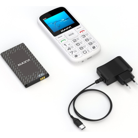 Мобильный телефон Maxvi B201 White - фото 17