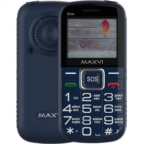 Мобильный телефон Maxvi B5ds up Blue - фото 1